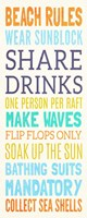 Beach Rules I Fine Art Print