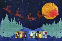 Santa Sleigh - Merry Christmas Fine Art Print