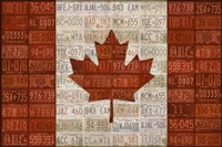 Canada License Plate Flag Fine Art Print