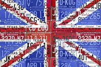 Uk Flag License Plate Fine Art Print