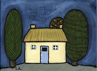 Cottage with Blue Door Fine Art Print