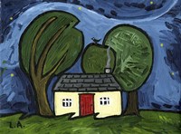 Cottage at Night Fine Art Print