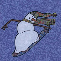 Snowman Snowboarder 2 Fine Art Print