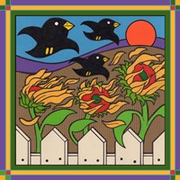 Sunflowers 3 with Kernel and Friends Fine Art Print