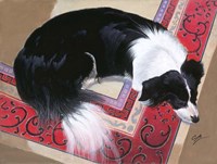 Dog on a Rug Fine Art Print