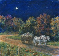 Moonlight Hayride Fine Art Print
