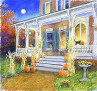 Halloween Porch Fine Art Print