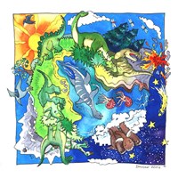 Dinosaur World Fine Art Print