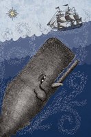 Whale and Ship 3F Fine Art Print