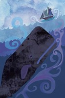 Clark Whale And Ship 5 Fine Art Print