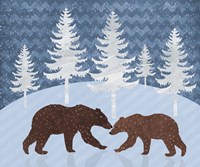 Bear - Snowy Landscape Fine Art Print