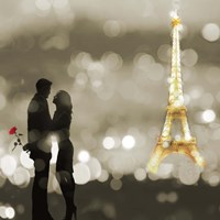 A Date in Paris (BW, detail) Fine Art Print