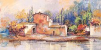 Case sul lago Fine Art Print