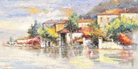 Paese sul lago Fine Art Print