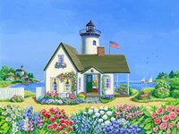 Lighthouse Cottage Fine Art Print