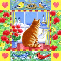 Cat Winter View Fine Art Print