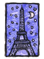 Eiffel Tower Moon Fine Art Print