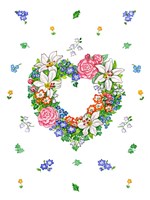 Lily Heart Wreath Fine Art Print