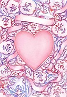 Pink Heart and Lace Fine Art Print