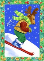 Downhill Racer Moose Fine Art Print