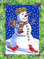 Joyful Snowman Fine Art Print