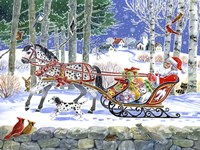 Santa's Sleigh Ride Fine Art Print