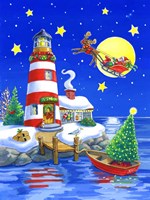 Striped Lighthouse Fine Art Print