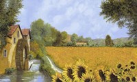 IL Mulino e i Girasoli Fine Art Print
