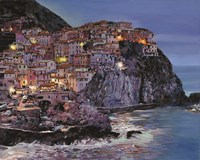 Manarola at dusk Fine Art Print
