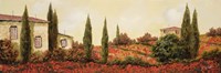 Tre case Tra I Papaveri Fine Art Print