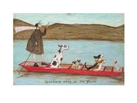 Woofing Along on the River Fine Art Print