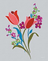 Alpine Bouquet IV Gray Fine Art Print