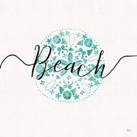 Sea Charms II Teal Fine Art Print