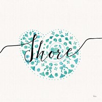 Sea Charms IV Teal Fine Art Print