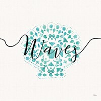 Sea Charms III Teal Fine Art Print