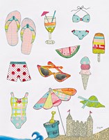 At the Beach I v2 Framed Print