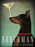 Doberman Martini Fine Art Print