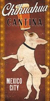 White Chihuahua on Red Fine Art Print