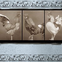 Rooster Ware Aqua I Fine Art Print