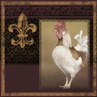 Rooster Ware Burgundy III Fine Art Print