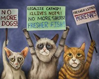 Cats On Strike Fine Art Print