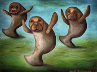 Dance Of The Manatees Fine Art Print