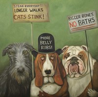 Dogs On Strike Fine Art Print