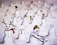 Mystery Revealed At Snowman Hill Fine Art Print