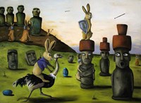 Battle Over Easter Island Fine Art Print