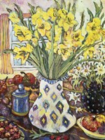 White Diamond Vase Fine Art Print