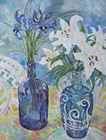 Flowers By The Sea Shore Fine Art Print