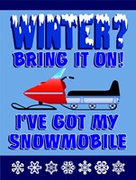 Winter Bring It Snowmobile Framed Print