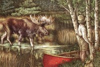 Red Canoe Fine Art Print