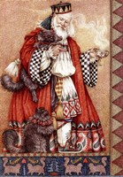 Father Christmas and Cats Fine Art Print